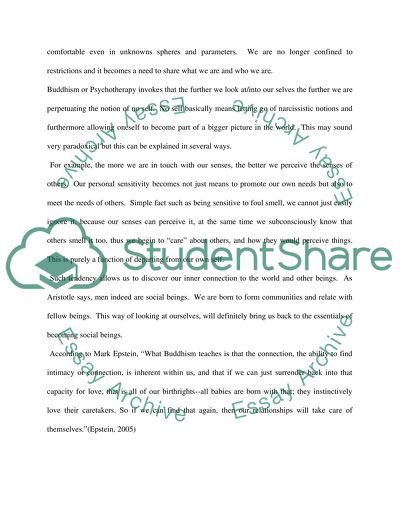 Psychotherapy without the Self