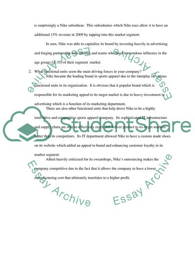 Nikes business level strategy