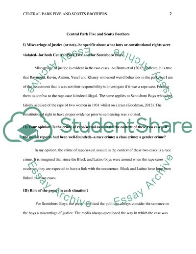 Central Park Five and Scotts Brothers