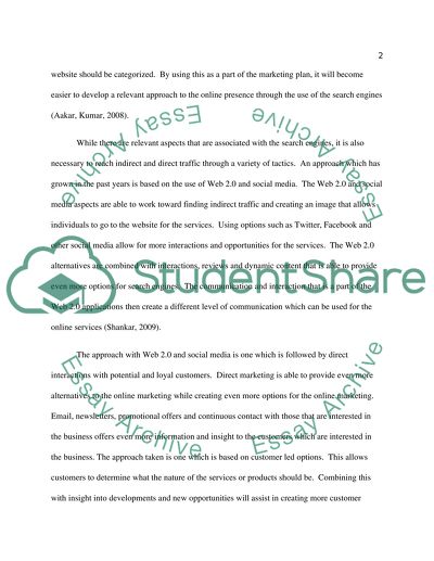 Creating Marketing Plan for Online Service