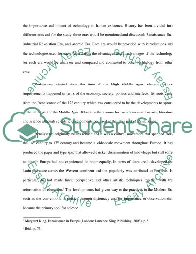 Technology and the History