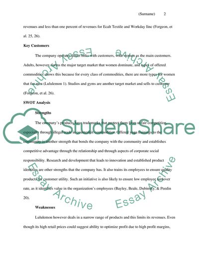 Research paper about lululemon