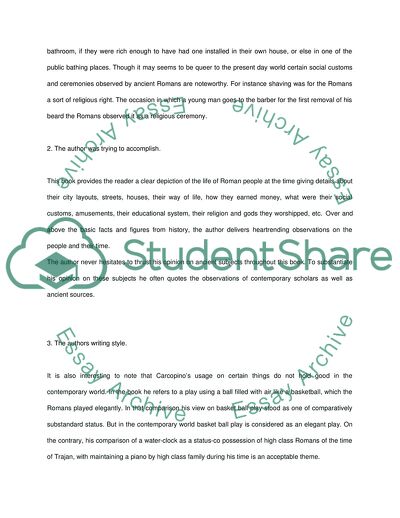 Critical Analysis of Daily Life in Ancient Rome by Jerome Carcopino