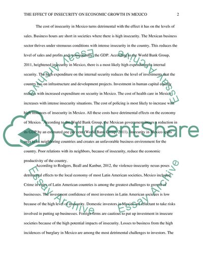 The Effect of Insecurity on Economic Growth in Mexico