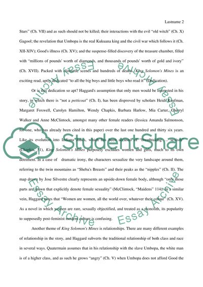 H. Rider Haggards King Solomons Mines