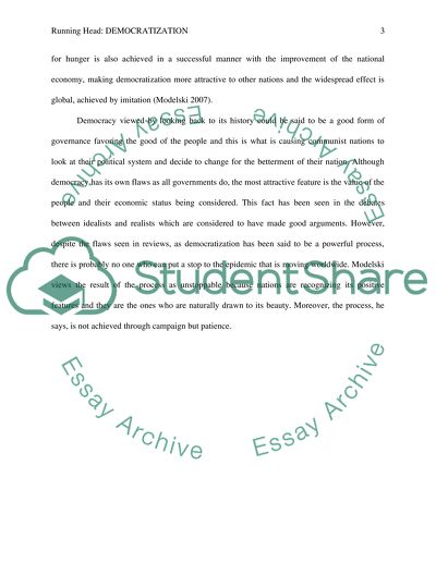 Problems of Democratization and Globalization