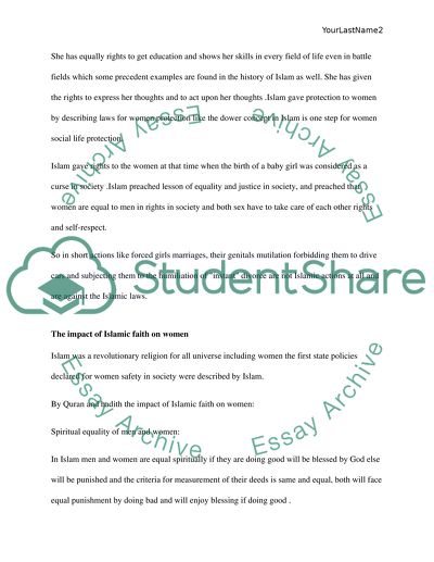 Treatment of Women in Islam