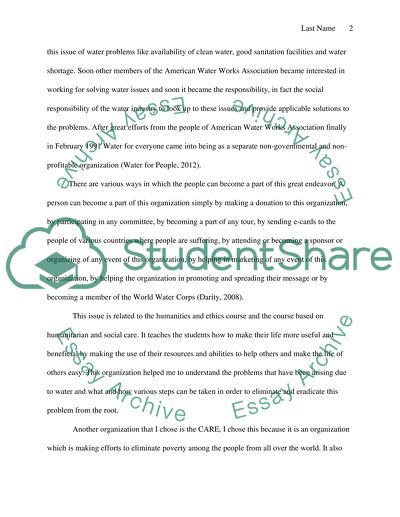 What CARE and Water for People Are Caring for