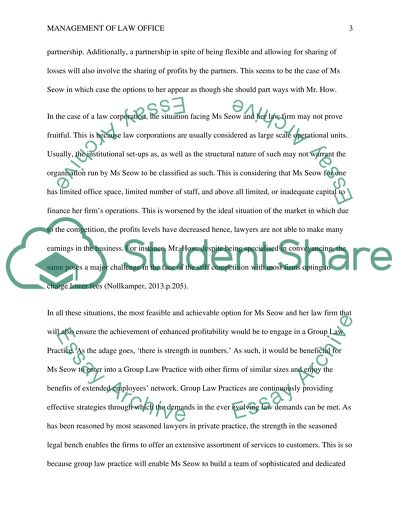 Management of Law Office