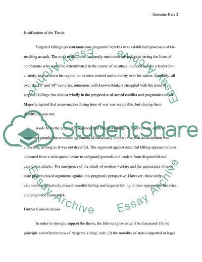 Thesis Paper for Assassinations in International Relations