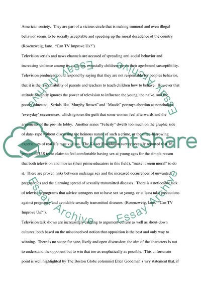 The Role of Television Today