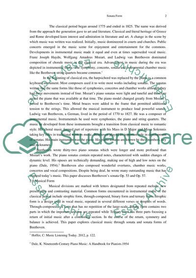 Sonata Form in Beethovens Piano Sonatas