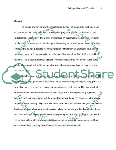 Prescription Drug Pricing, Advertising and Marketing