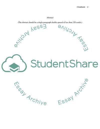 Childbirth as Culmination of a Human Pregnancy Period