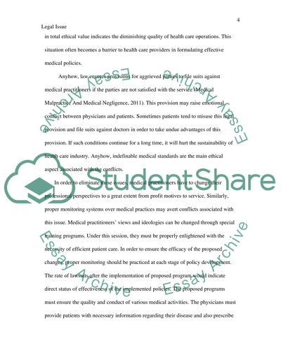 A Legal Issue in Healthcare Industry