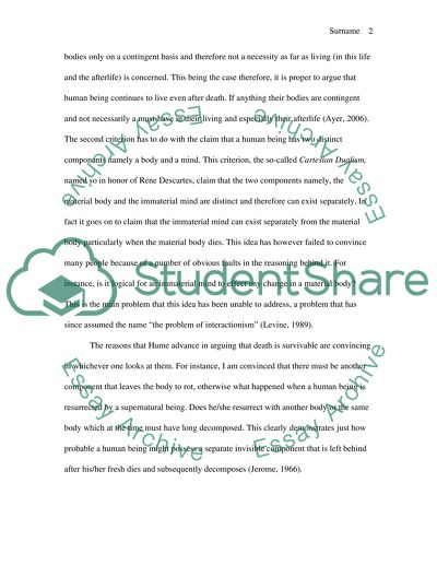 Is there an afterlife and what would be required for an afterlife