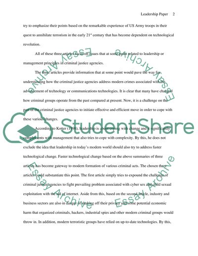 Leadership Research Paper