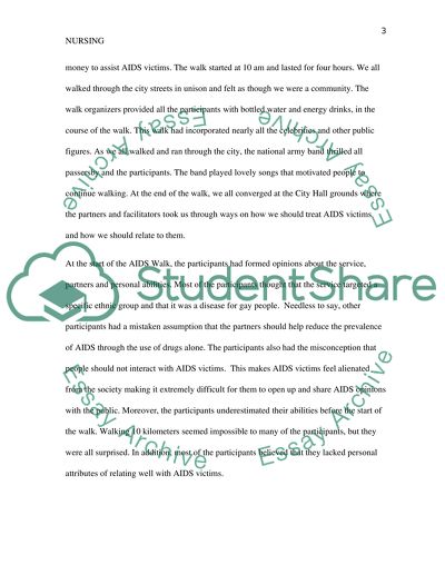 Service-Learning or AIDS Walk