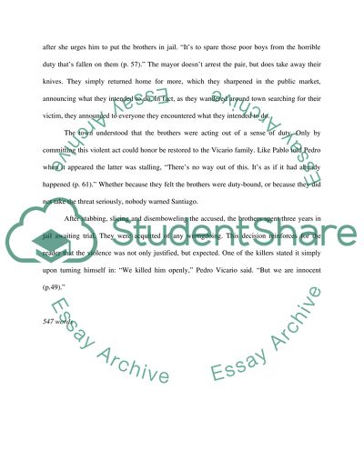 Chronicle of a Death Foretold by Gabriel Garcia Marquez