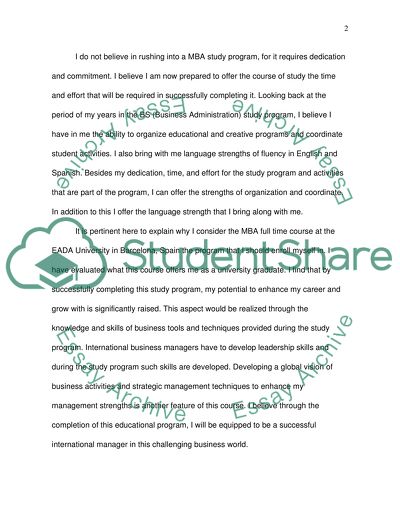 Why I chose EADA for my MBA program