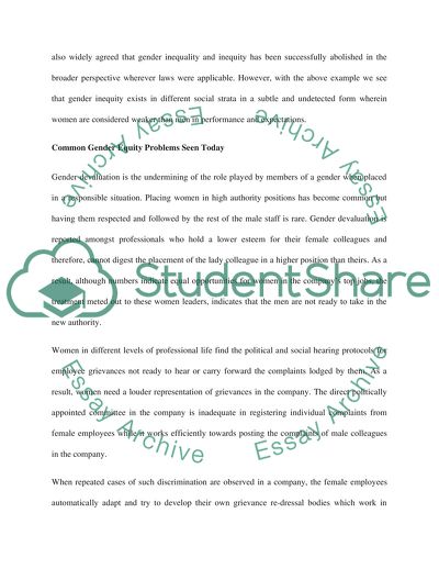 Achieving Gender Equity: The Challenges and Few Solutions