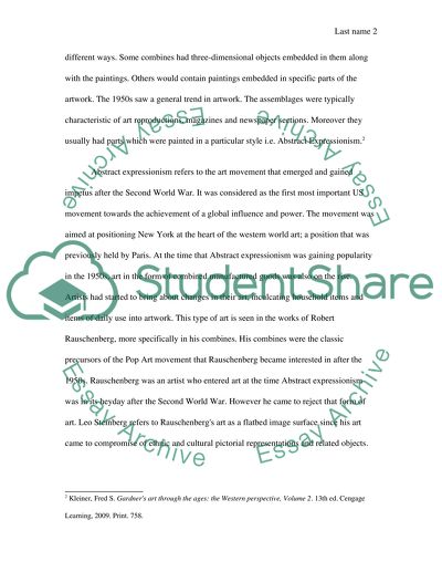 Robert Rauschenbergs tactics