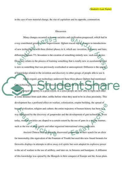 An Analysis of the Significance of Guns as a Technology