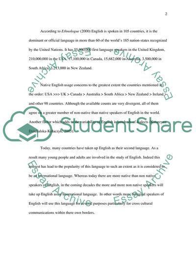 Being a Native Speaker and a Non-native Speaker of English