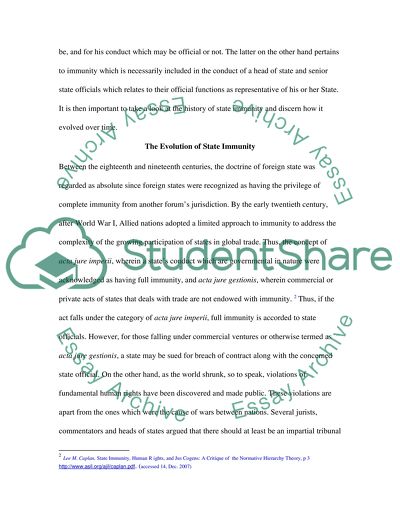 Are immunities of senior state officials applicable to jus cogens violations