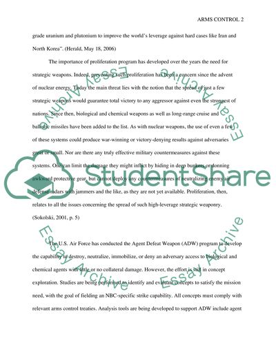 World Politics: ARMS CONTROL