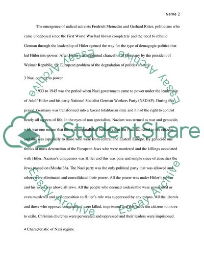 Analysis of Hitler and the Uniqueness of Nazism Article by K. Ian