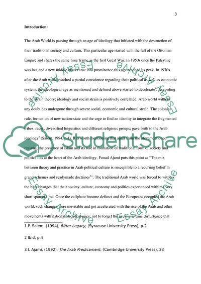 Ideology of Arab World