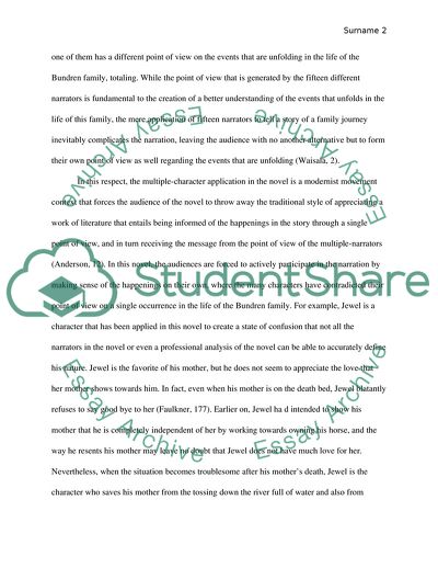 Analysis of Faulkners Novel As I Lay Dying