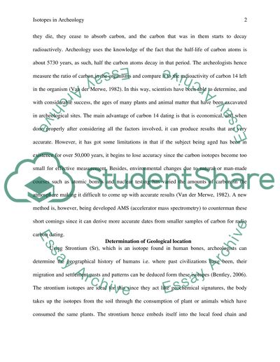 Isotopes in archeology
