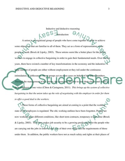 Inductive reasoning essay