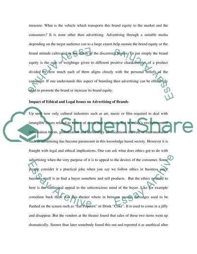 Role of Advertising for the Brand