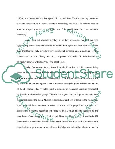 The United States War against Terrorism