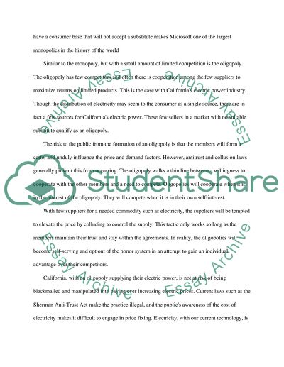 Monopolies and Oligopolies