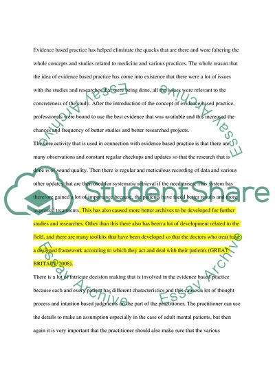 The Results of Evidence