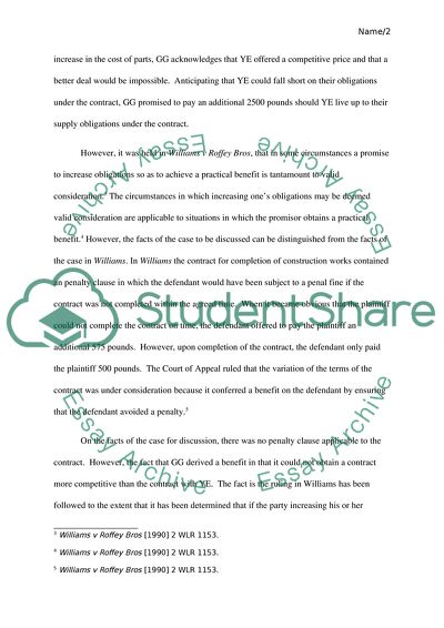 The Contract between GG and YE