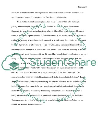 The Responce for The Movie Into The Wild