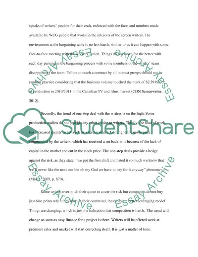 Screen Writing for Television
