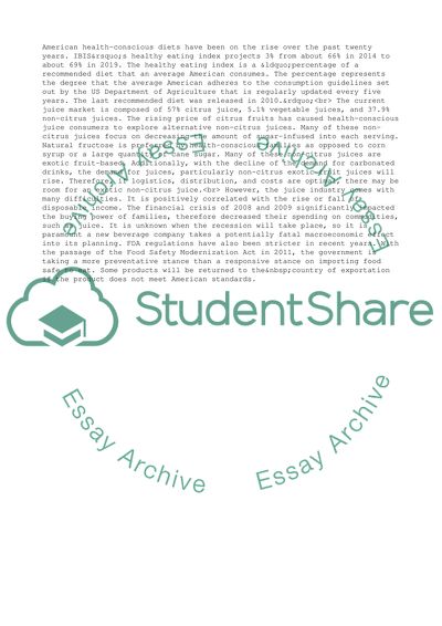 Market Entry Strategy for a New Lifestyle Drink