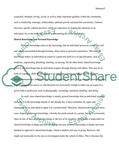 How Shared Knowledge Shapes Personal Knowledge