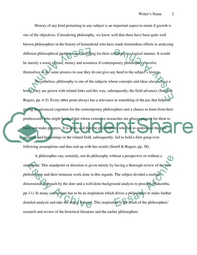 Should Philosophers care about the history of philosophy