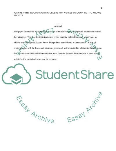 Giving Narcotics to Known Addicts