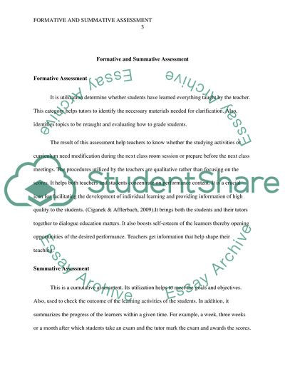Week 9 - Application Assignment: Formative and Summative Assessments esol