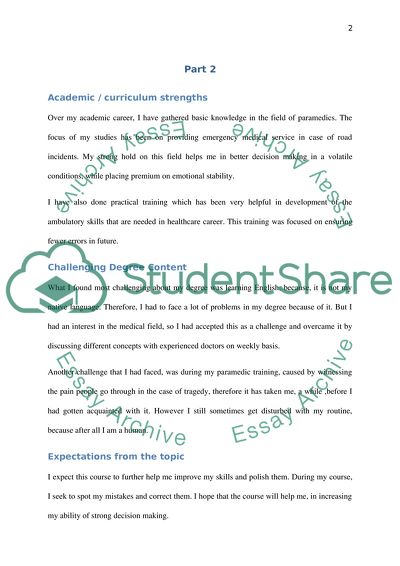 Personal Profile of Para Medical Officer