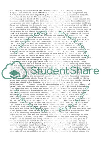 Car Industry in China: Peugeot