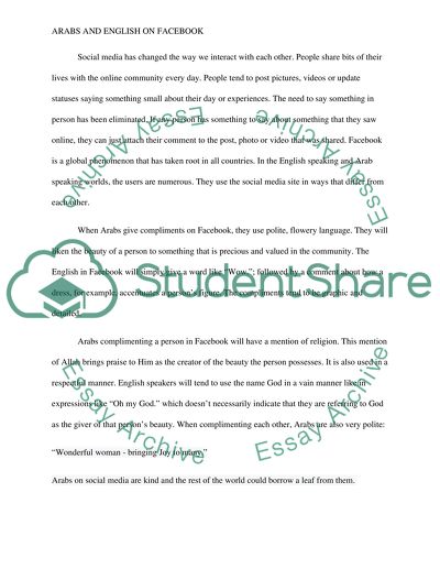 A comparative study between English and Arabs compliments on Facebook